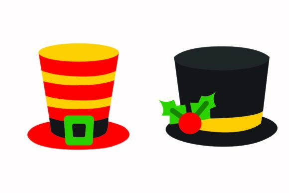 Christmas Cap Accessory Illustrations for Graphics