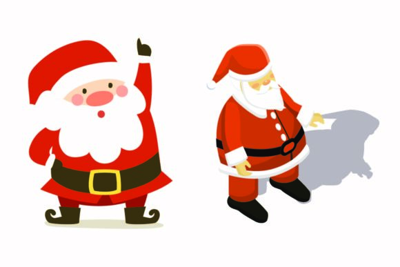 Christmas Santa Cute Beard Graphics: A Versatile Illustration Set