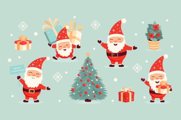 Christmas Vector Illustrations Set: Graphics Review
