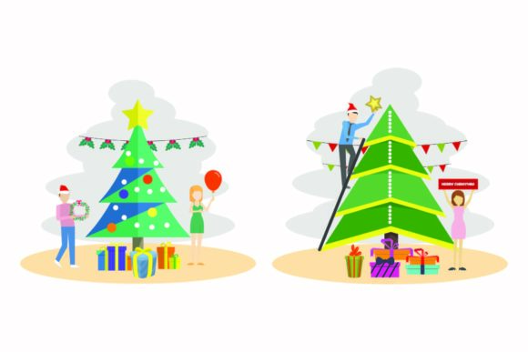 Christmas Vintage Holiday Illustrations for Brand Graphics
