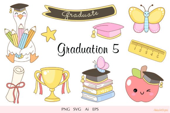 Cute Graduation Clipart Part 5: Graphics & Illustrations