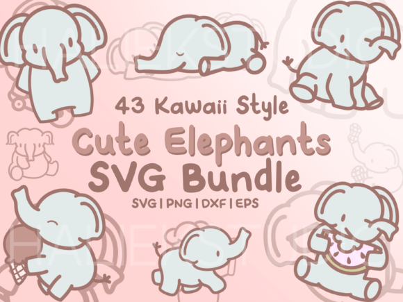 Elephants SVG Illustrations: Graphics for Crafting