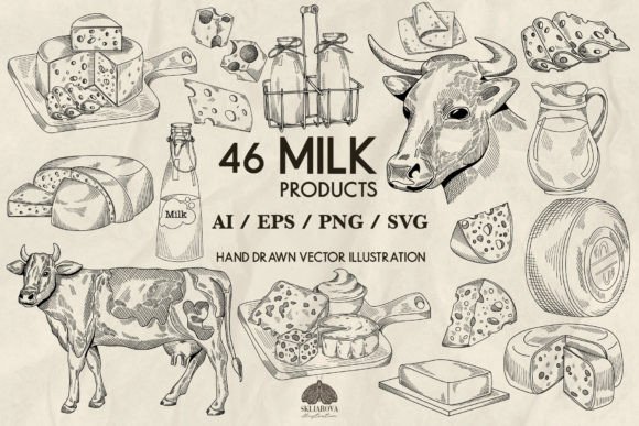 Exploring Milk SVG PNG EPS for Embroidery