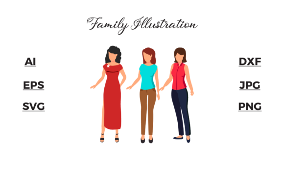 Family Three Sisters Graphics & Illustrations Review