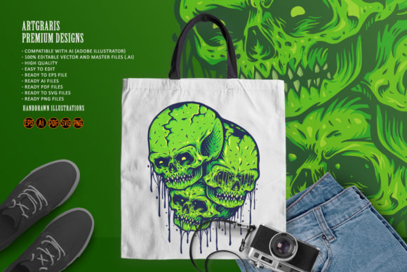 Family Zombie Skull Graphics: Illustrations Review