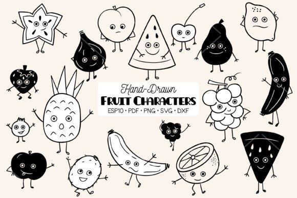 Fruit Characters Graphics: Kawaii Illustrations Review