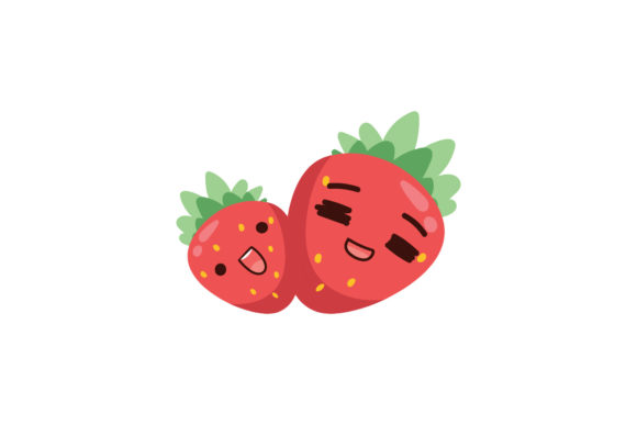 Fruit Kawai Desain: Cute Graphics & Illustrations