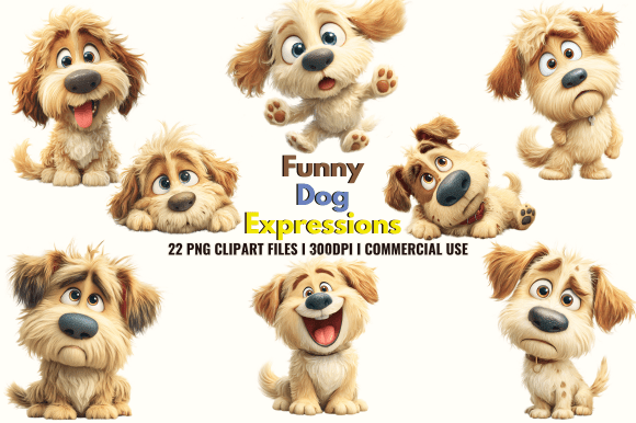 Funny Dog Expressions Cliparts: Graphics & Illustrations Review