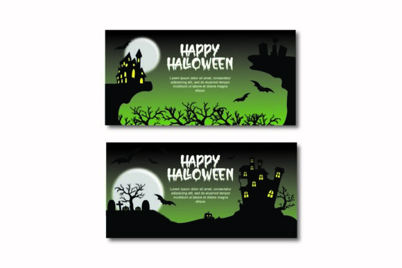 Halloween Black Poster Illustrations for Creative Graphics