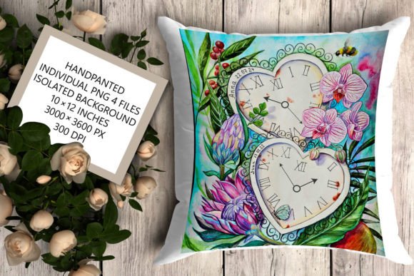 Hand Drawn Watercolor Sublimation Clock: A Graphics Gem