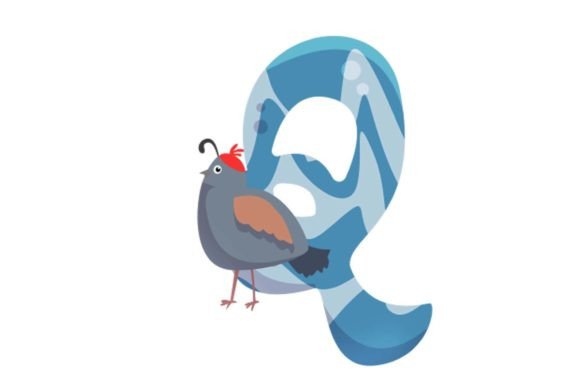 Kids Animals Alphabet Q Illustrations: A Versatile Graphic Asset