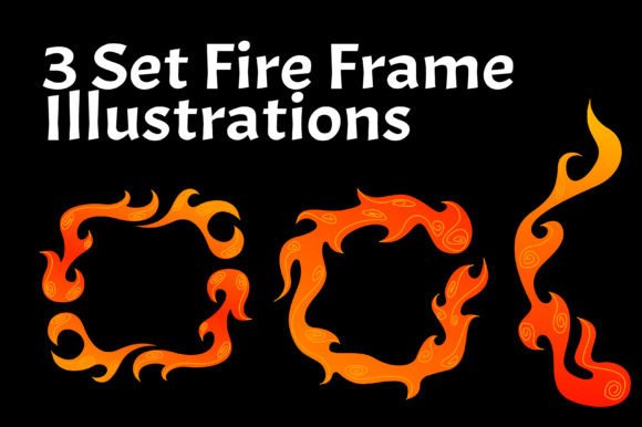 Set Frame Fire Illustrations: Graphics for Editorial Use