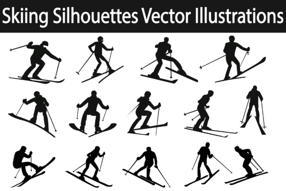 Skiing Silhouettes: Graphics & Illustrations Review