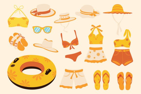 Summer Illustrations Graphics for Digital Products
