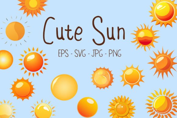 Sun Set Illustrations: Cute Graphics for Digital Products