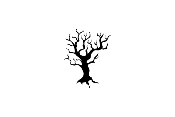 Tree Silhouette Halloween Illustrations for Graphics