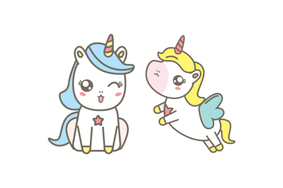 Unicorn Set Cute Vector Illustrations for Graphics