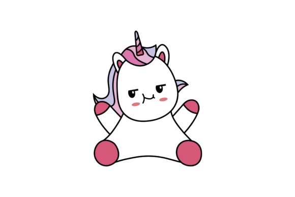 Unicorns Kawaii Vectors: A Versatile Graphic for Your Shop