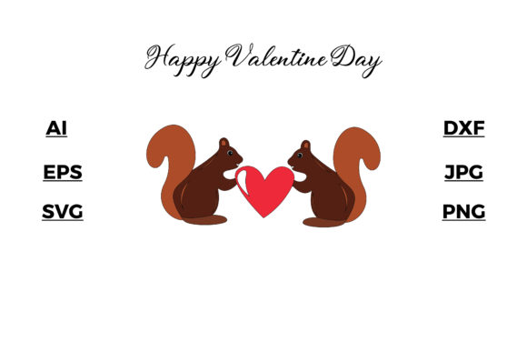 Valentine Two Squirrels Graphics and Illustrations Review