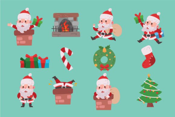 Vector Illustrations of Santa Claus: Editorial Graphics