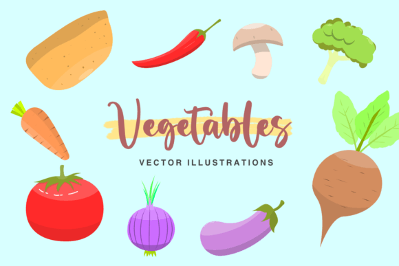 Vegetables Vector Illustrations: A Fresh Graphic Asset